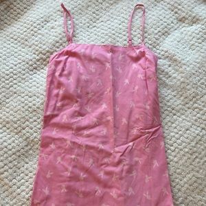 Pink playboy bunny mini slit sundress